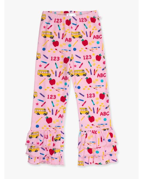 Pink School House Flare Pants