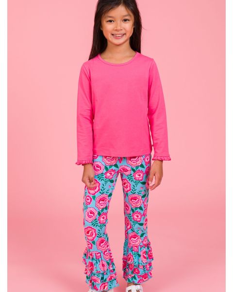 Bright Blossoms Flare Pants