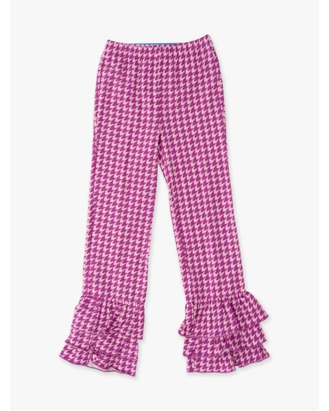 Plum Tart Houndstooth Flare Pants
