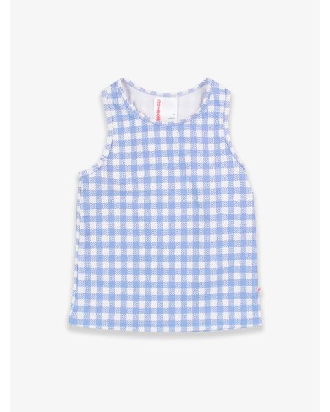 Periwinkle Blue Gingham Active Tank Top