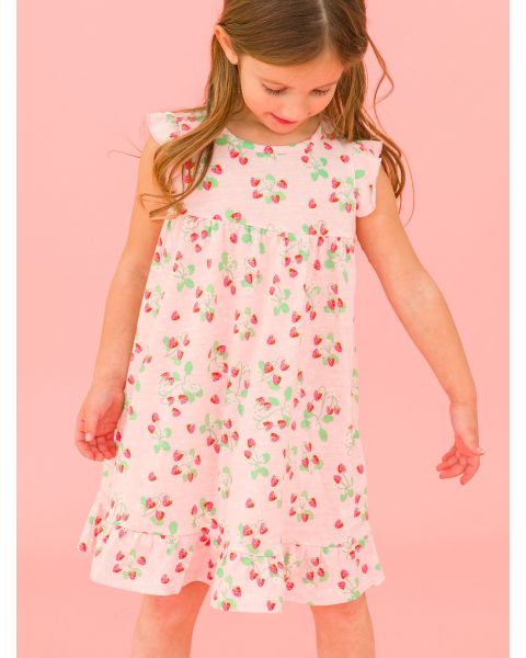Sweet As Strawberries Flutter Pajama Night Gown