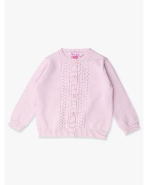 Baby Pink Lightweight Pointelle Cardigan