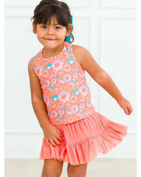 Coral Active Tulle Skort