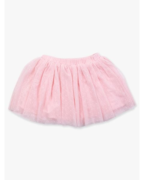 Baby Pink Dotted Tulle Skirt