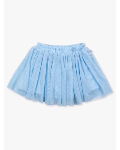 Light Blue Dotted Tulle Skirt