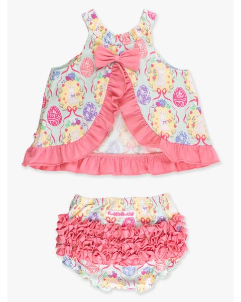 Bunnies in Bloom Knit Swing Top and Bloomer Set