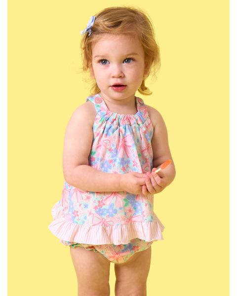 Bow Blooms Knit Swing Top and Bloomer Set