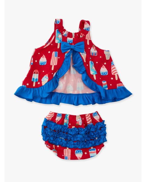 Stars & Scoops Knit Swing Top and Bloomer Set