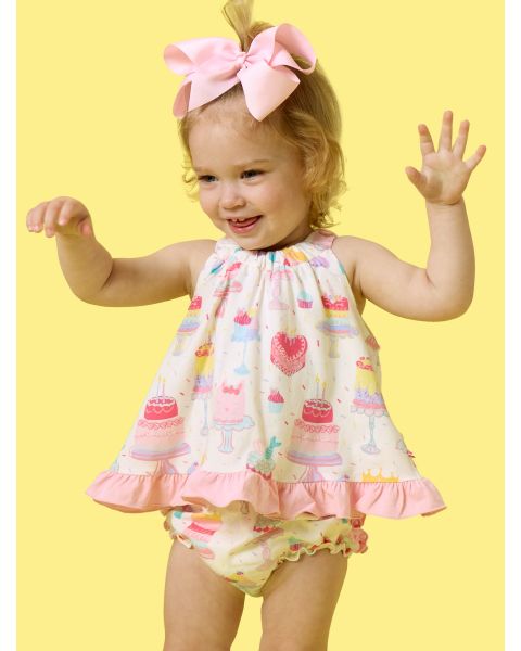Cake Party Knit Swing Top and Bloomer Set