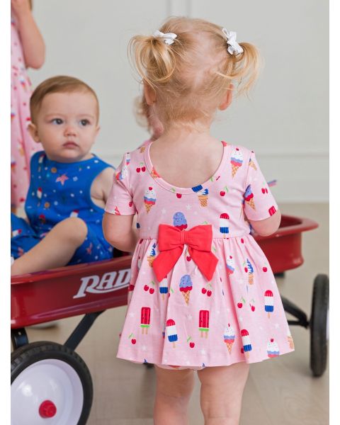 Sweet Freedom Knit Short Sleeve Twirl Romper