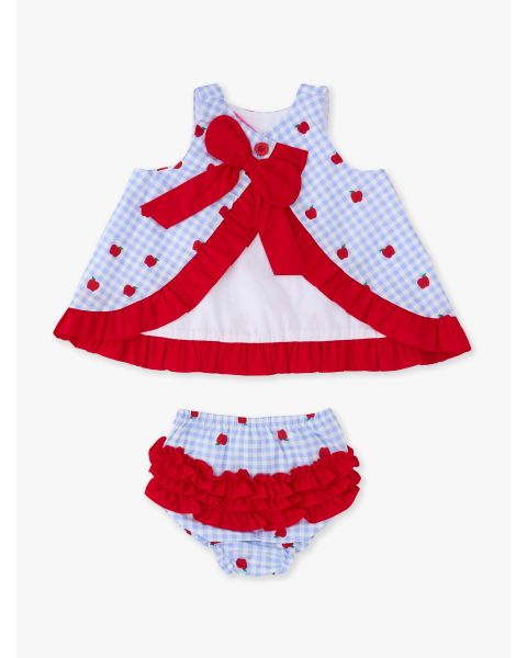 Apple Orchard Gingham Ruffle Swing Top and Bloomer Set