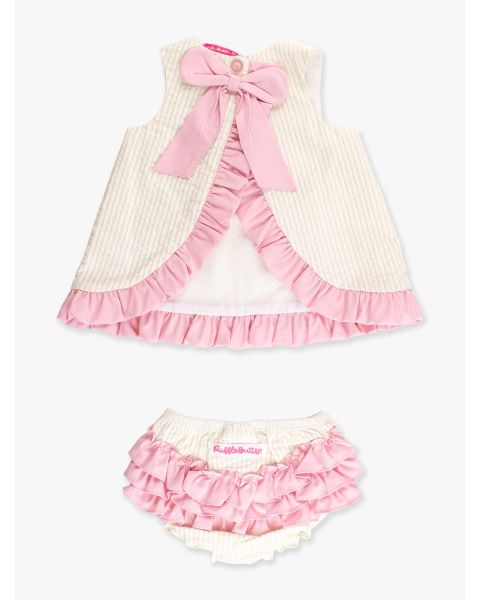 Banana Signature Seersucker Ruffle Swing Top and Bloomer Set