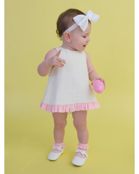 Banana Signature Seersucker Ruffle Swing Top and Bloomer Set