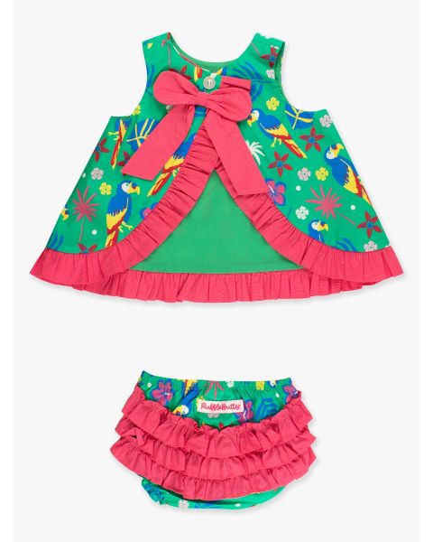 Parrot Palms Ruffle Swing Top and Bloomer Set