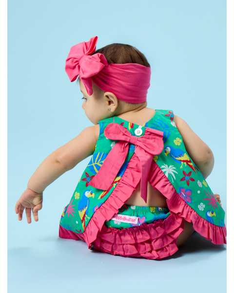 Parrot Palms Ruffle Swing Top and Bloomer Set