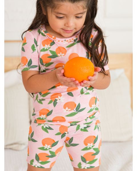 Orange You The Sweetest Toddler Ruffle Short Sleeve Pajama Set