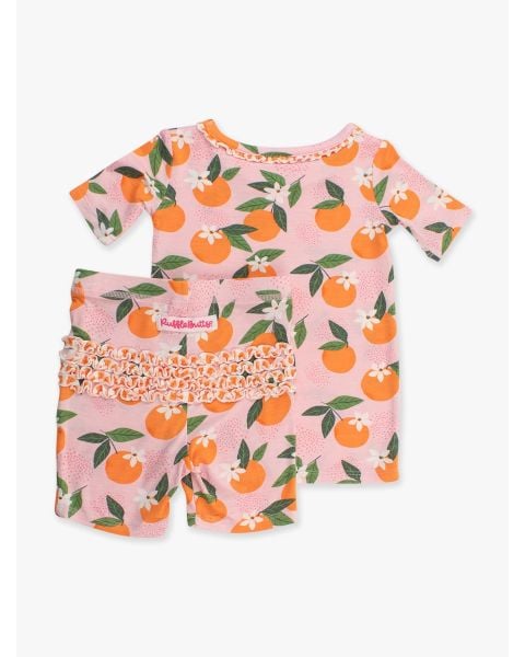 Orange You The Sweetest Toddler Ruffle Short Sleeve Pajama Set