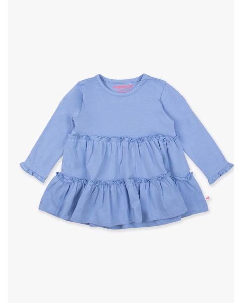 Periwinkle Blue Knit Ruffle Tiered Tunic