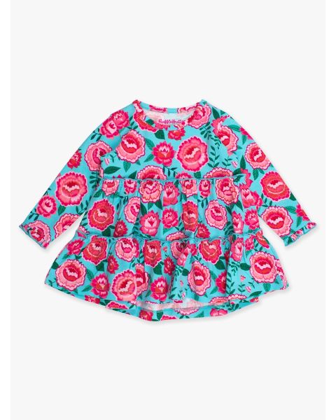 Bright Blossoms Knit Ruffle Tiered Tunic