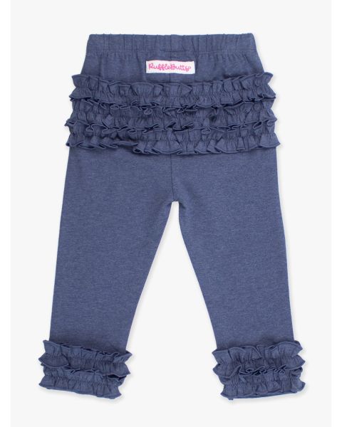 Faux Denim Ruffle Leggings, with Signature Rear Ruffles