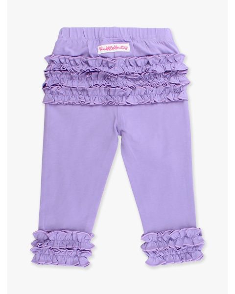 Wisteria Purple Ruffle Leggings, with Signature Rear Ruffles