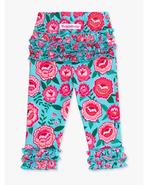 Bright Blossoms Ruffle Leggings