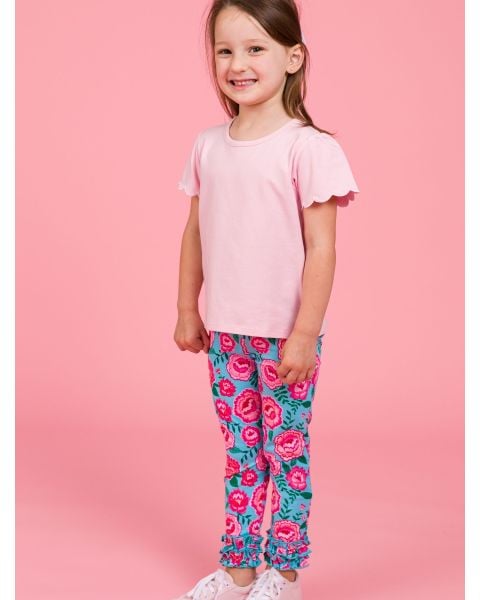 Bright Blossoms Ruffle Leggings