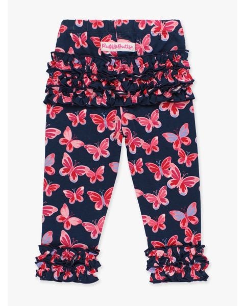 Butterfly Bliss Ruffle Leggings, with Signature Rear Ruffles