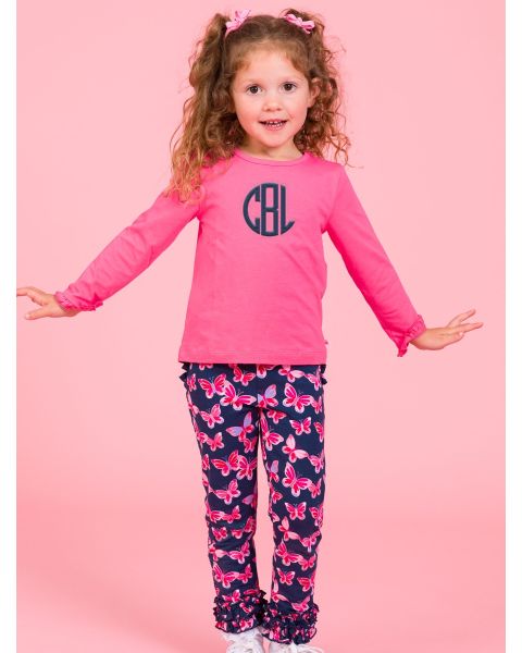 Butterfly Bliss Ruffle Leggings, with Signature Rear Ruffles