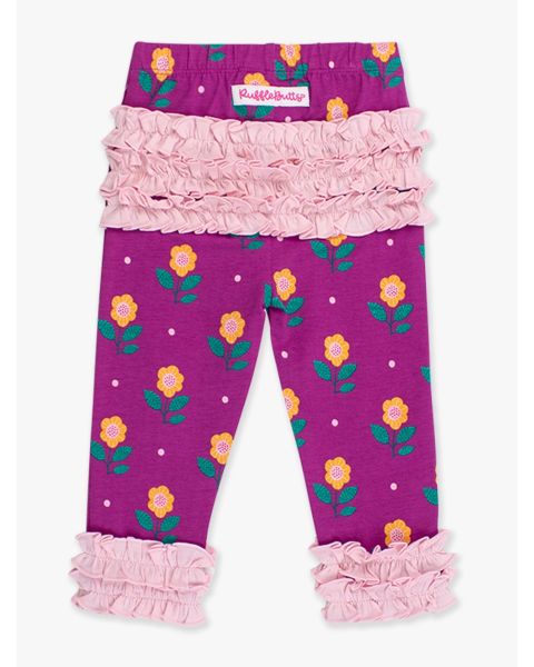 Sunflower Meadow Ruffle Leggings, with Signature Rear Ruffles