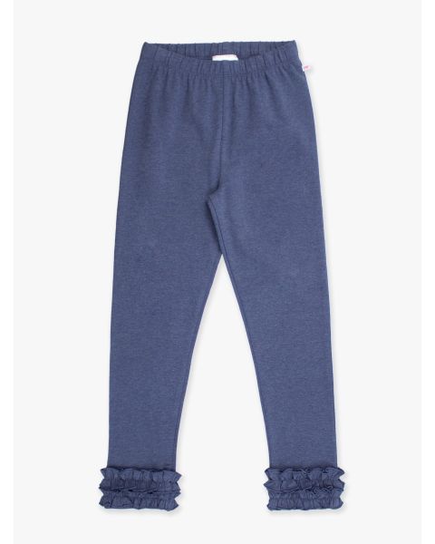 Faux Denim Ruffle Leggings