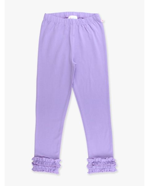 Wisteria Purple Ruffle Leggings