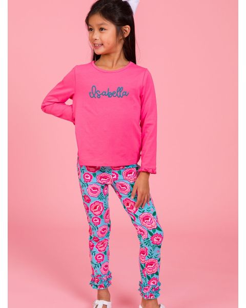 Bright Blossoms Ruffle Leggings