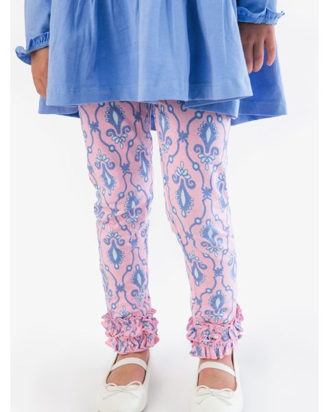 Pink Fairytale Jewels Ruffle Leggings