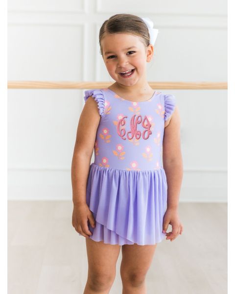 Petunia Petals Flutter Sleeve Leotard