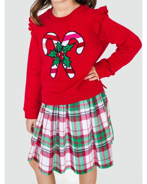 Dashing Dreams Plaid Elastic Waist Tulle Skirt
