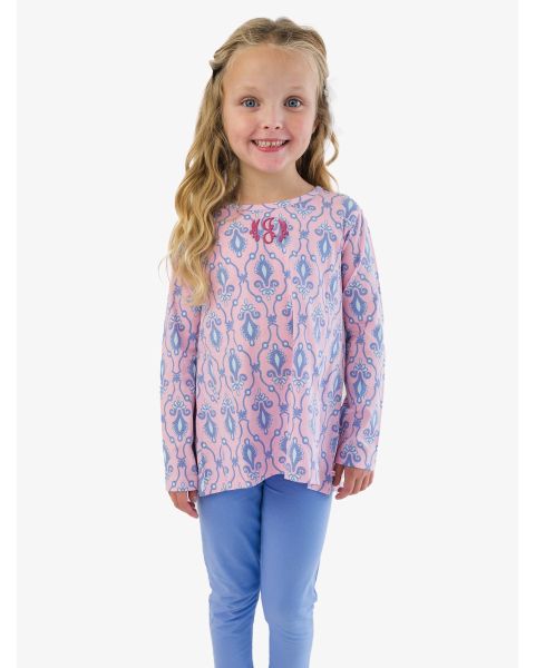 Pink Fairytale Jewels Knit Long Sleeve Bow Back Top