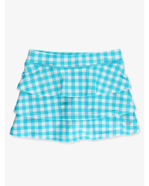 Bright Aqua Gingham Active Skort
