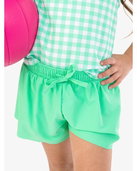 Spring Green Active Butterfly Shorts