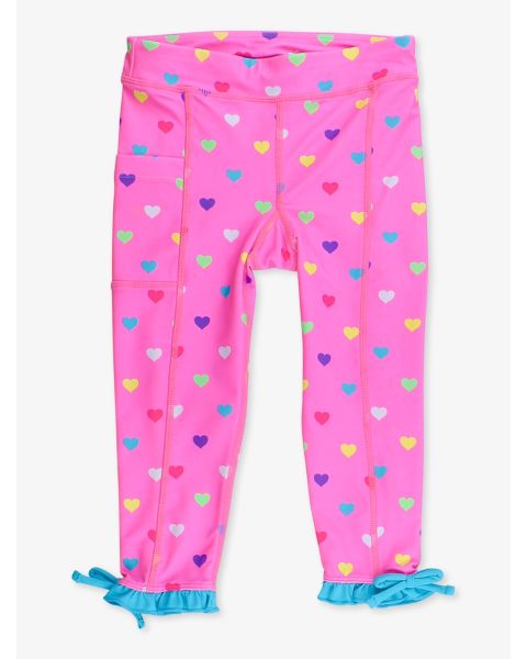 DIPUG Toddler Girl Leggings With Ruffle Trim – Soft Cotton Blend Pants For Baby 6M To 6T, Assorted Colors