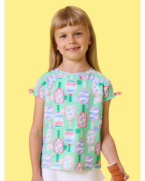 Pickleball Paddle Active Raglan Bow Shirt