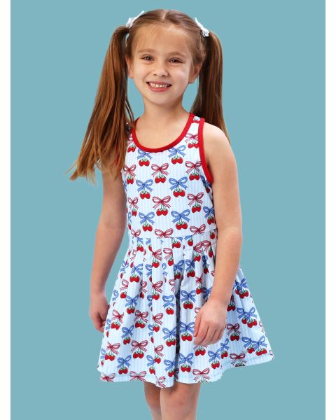 Berries & Bows Active Dress & Bike Short Set