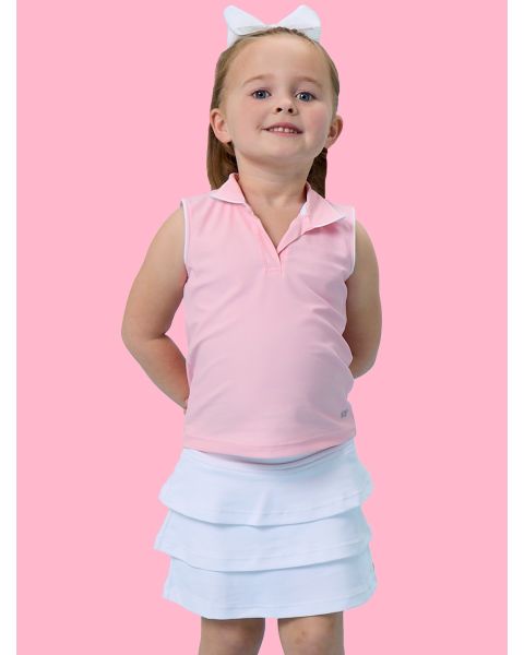 Pink Sleeveless Polo Active Top