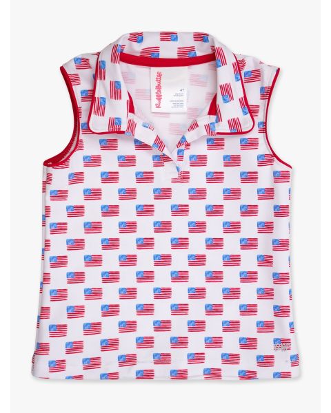 Freedom Flags Sleeveless Polo Active Top