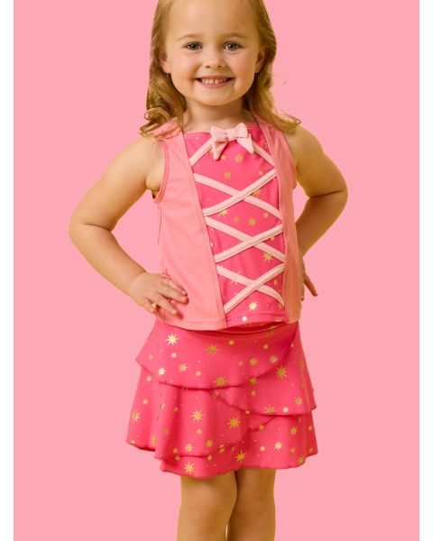 Royal Pink Princess Active Princess Tiered Skort
