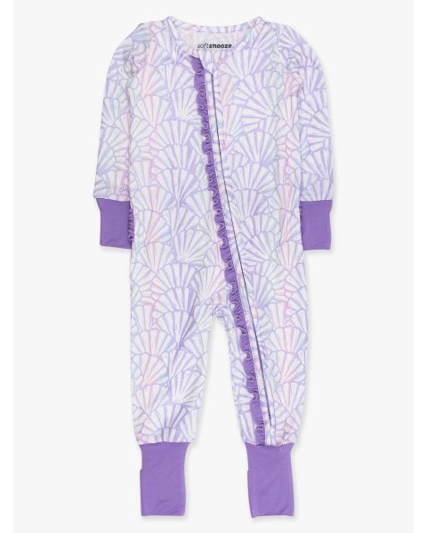 Magical Mermaid Convertible Ruffle One Piece Pajama, Bamboo Viscose