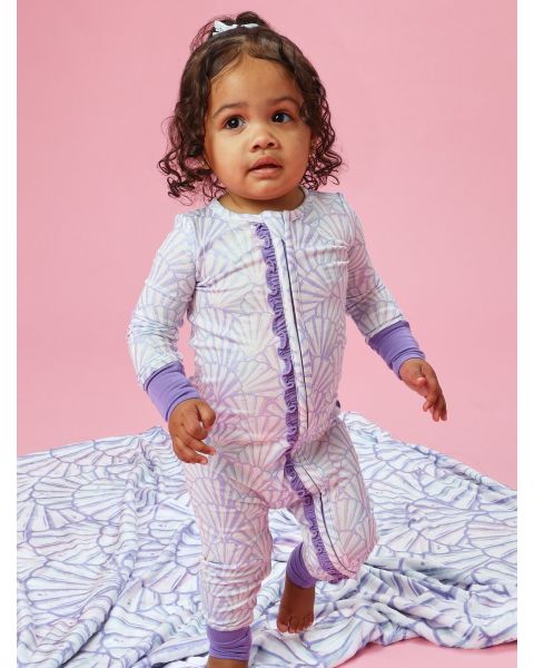 Magical Mermaid Convertible Ruffle One Piece Pajama, Bamboo Viscose