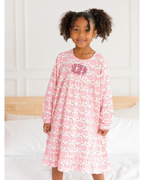 Pink Fairytale Pumpkins Pajama Night Gown
