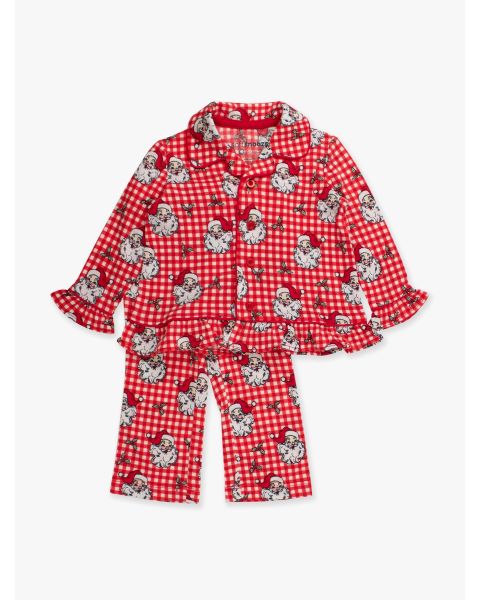 SoftSnooze™ Red Yuletide Yeehaw Ruffle Long Sleeve Pajama main image 0