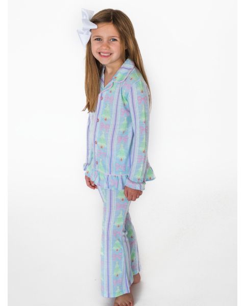 Merry Bow Dreams Ruffle Flare Pajama Set